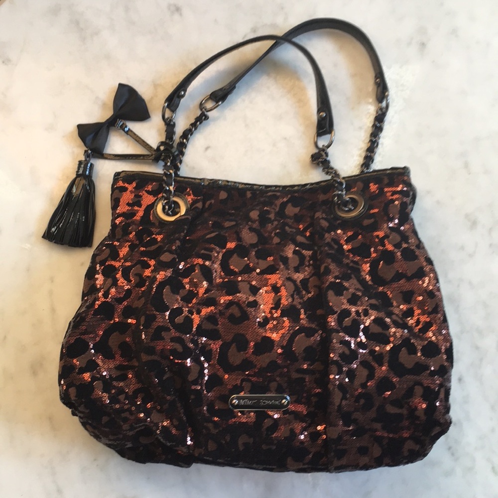 Betsy Johnson Cheetah Sequins Purse